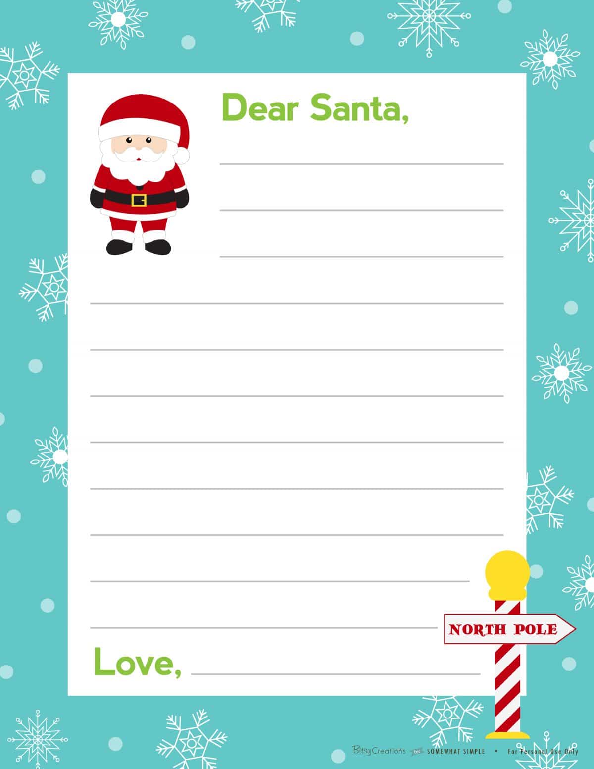 Letter To Santa Paper Printable Get What You Need For Free