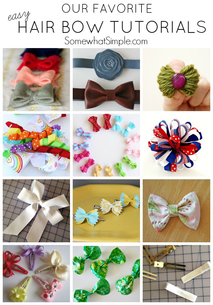 How to Make a Hair Bow- 10 Tutorials - Somewhat Simple