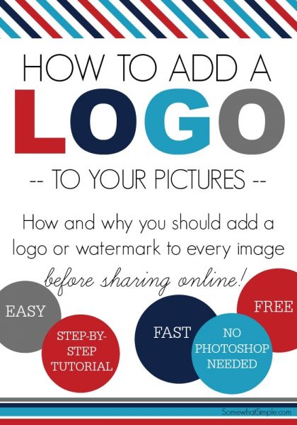 How to Add a Logo to Photos (Really Easy Way) | Somewhat Simple