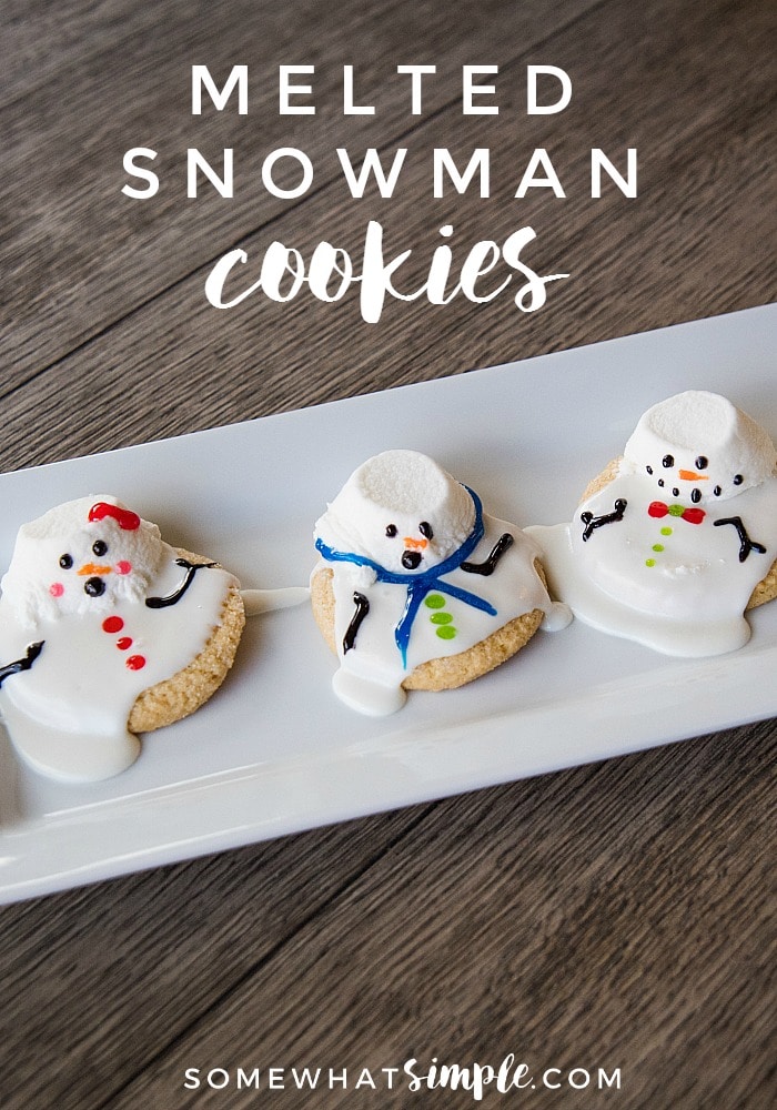 Melted Snowman Cookies - A Fun Snowman Sugar Cookie Recipe