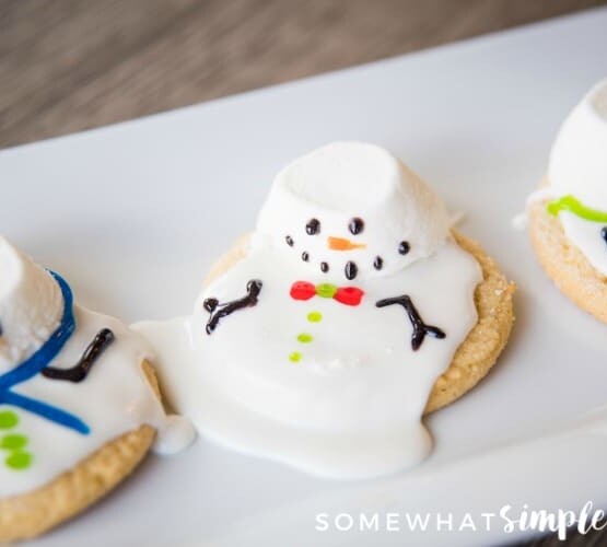 melted snowman cookies