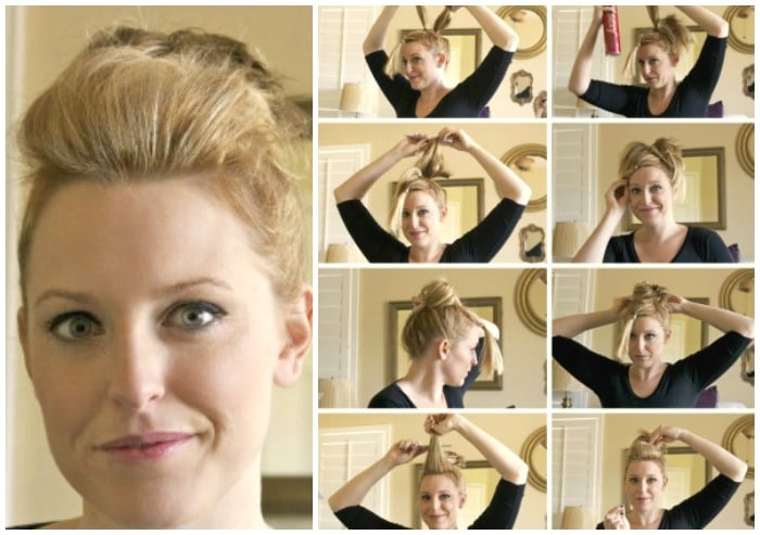 Easy messy hairstyle for thin hair - updo for fine hair - YouTube