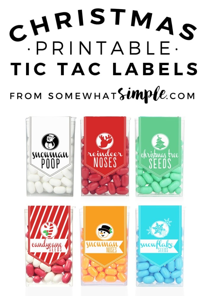 Christmas Tic Tac Labels Printable Somewhat Simple