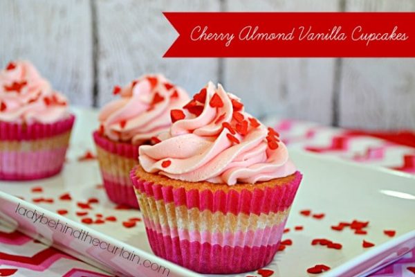 Cherry Almond Vanilla Cupcakes (Easy Recipe) - Somewhat Simple