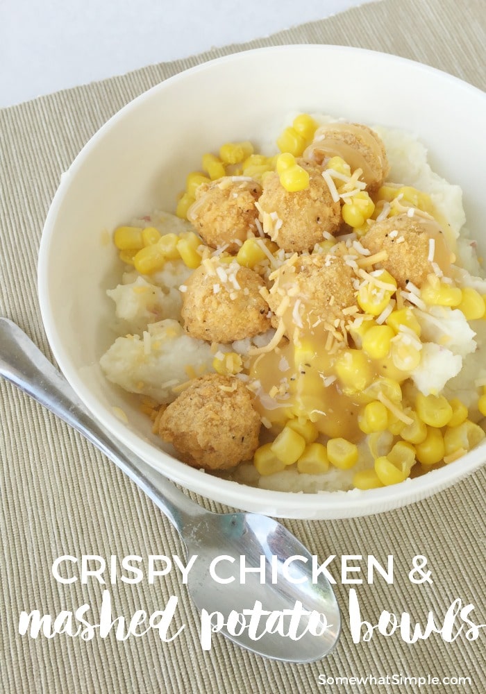 Chicken and Mashed Potato Bowls Recipe - Somewhat Simple