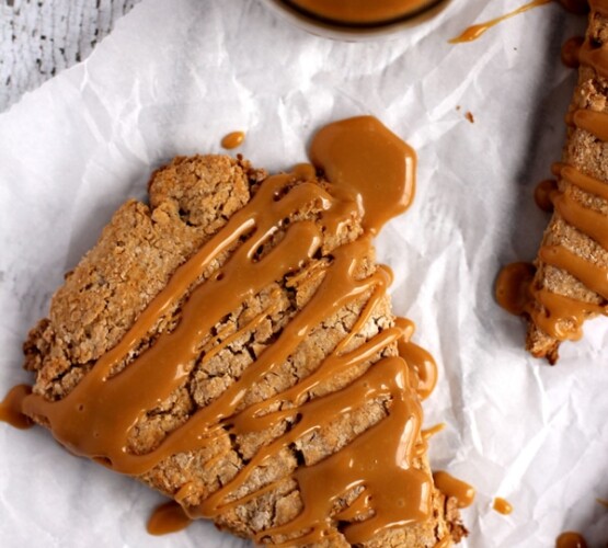 Cinnamon Maple Dulce de Leche Scones | Melanie Makes