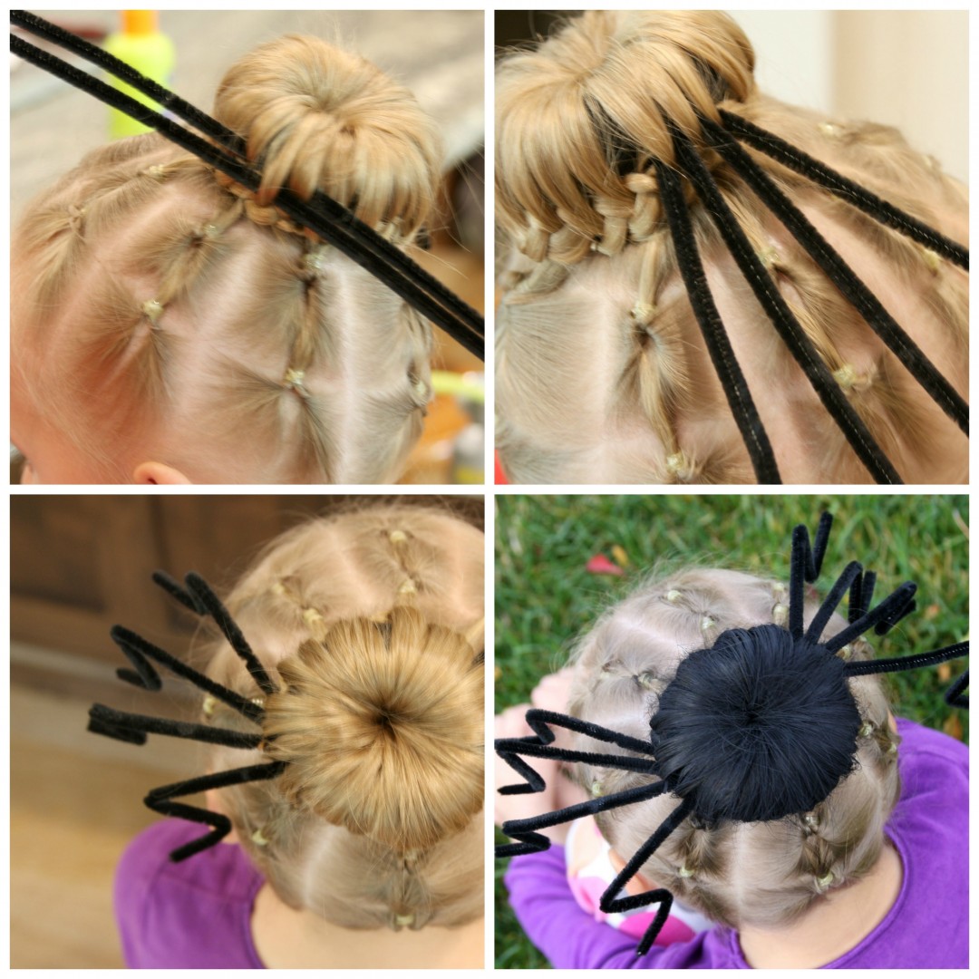 Spider Web Hair (Halloween Hairstyle) Somewhat Simple