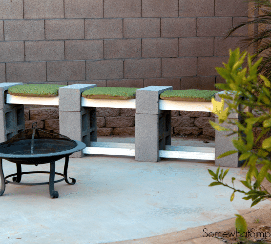 how to make a cinder block bench