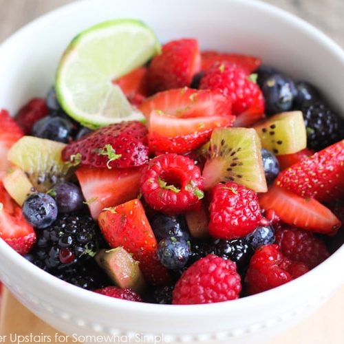 Berry Fruit Salad Recipe (With Honey & Lime) | Somewhat Simple