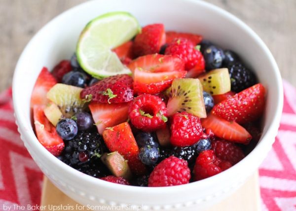 Berry Fruit Salad Recipe (With Honey & Lime) | Somewhat Simple