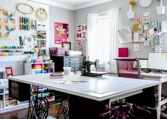 Sewing Room Decor Organization and Storage - Sew Some Stuff