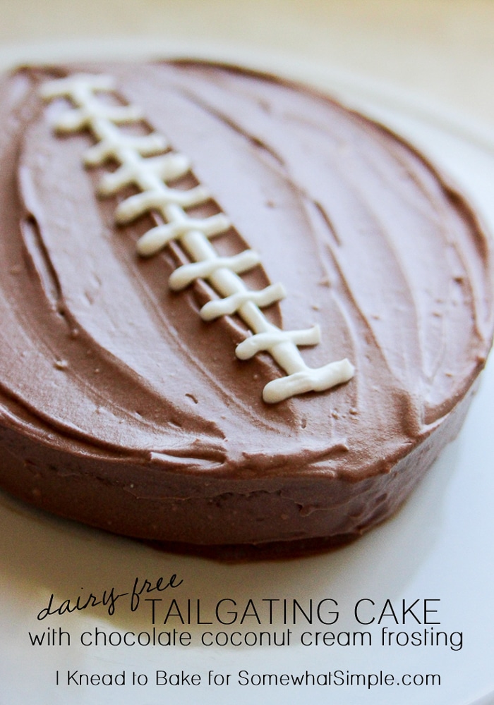 Tailgating Football Cake DairyFree  Somewhat Simple