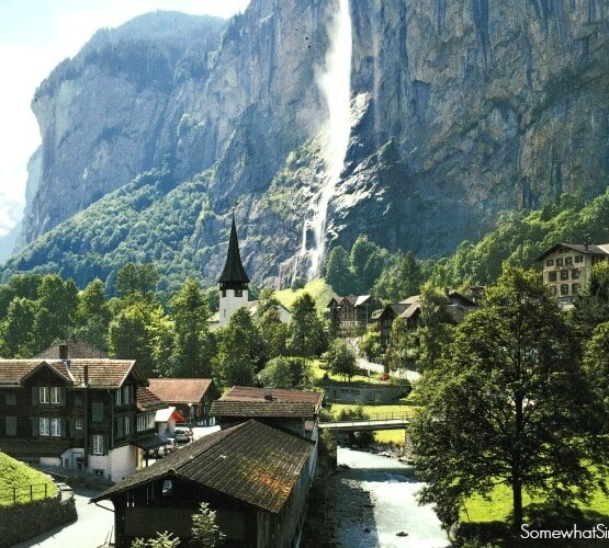 view of the town muren in switzerland