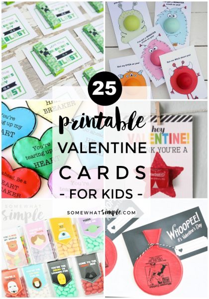 25 Printable Valentines Day Cards for Kids - Somewhat Simple