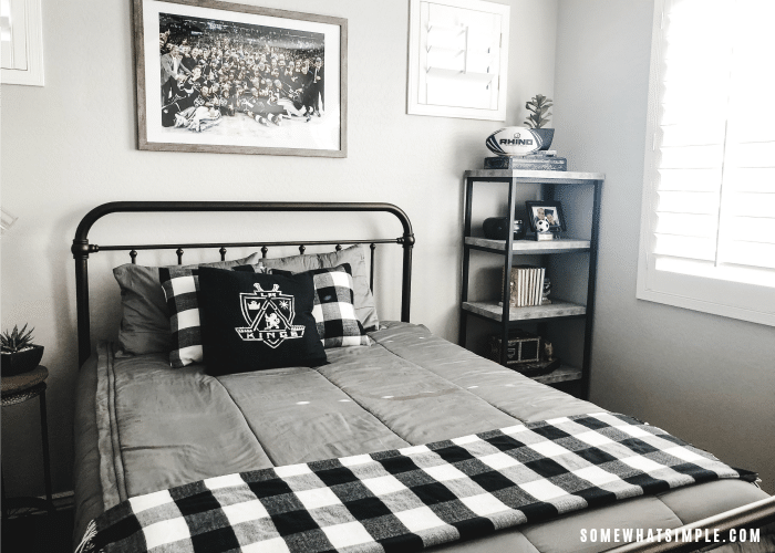 boys grey and white bedroom