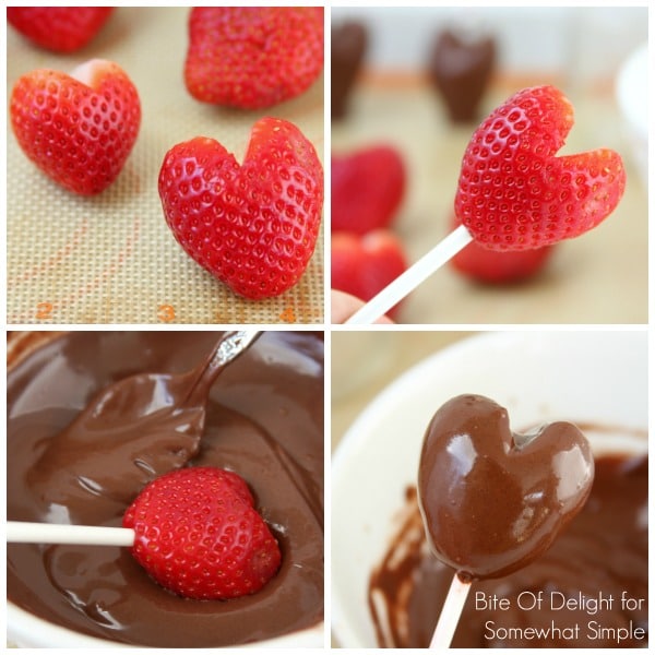 heart shaped chocolate covered strawberry