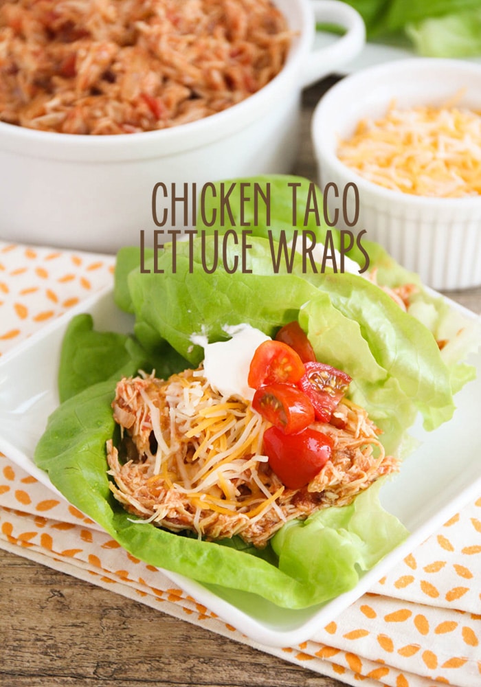 Chicken Taco Lettuce Wraps - Somewhat Simple