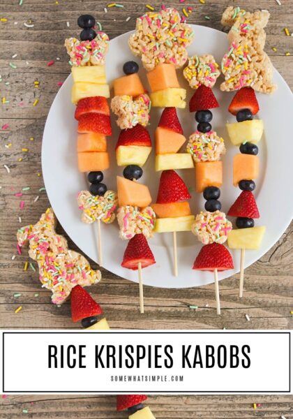 Rice Krispies Easter Kebabs Snack Idea | Somewhat Simple