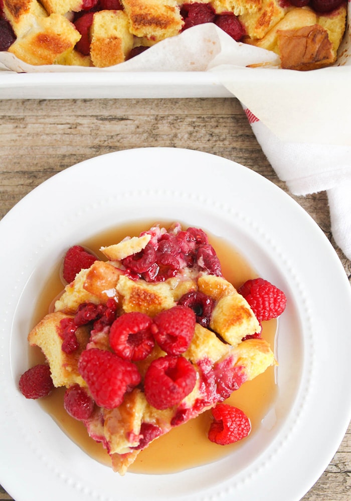 Baked Raspberry French Toast - Somewhat Simple