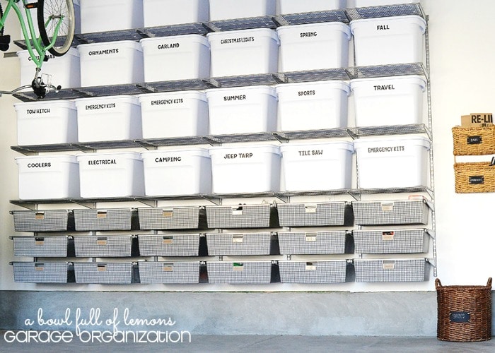 Labeling Our Garage Storage Bins - Organized-ish