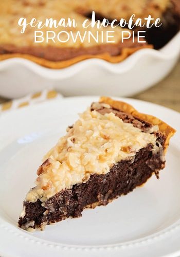 German Chocolate Brownie Pie - Somewhat Simple