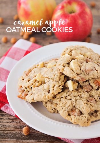 Caramel Apple Oatmeal Cookies - Somewhat Simple