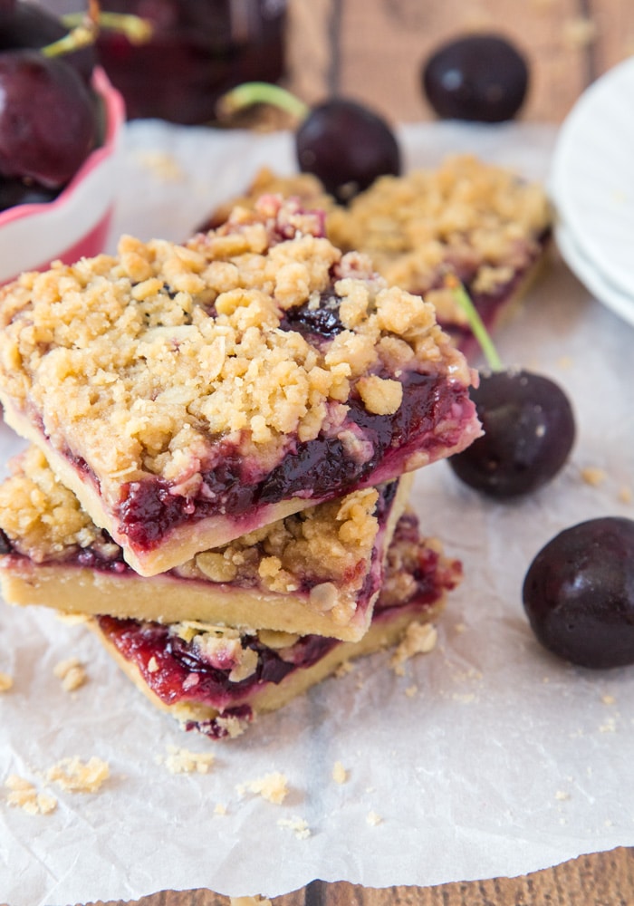 Cherry Streusel Bars - Easy Recipe - Somewhat Simple