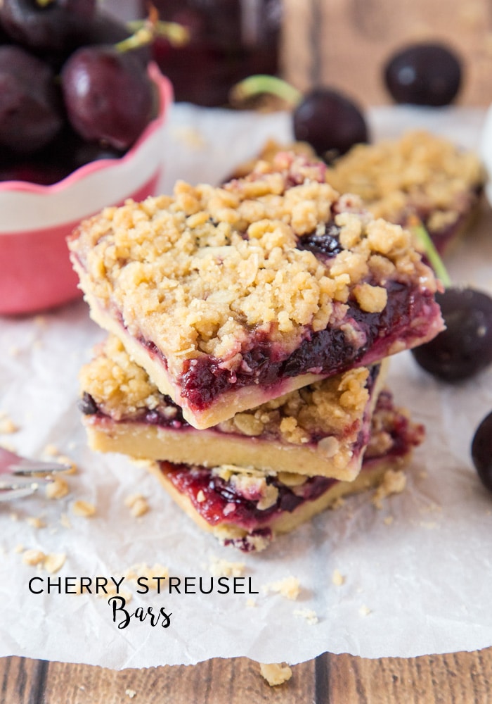 Cherry Streusel Bars - Easy Recipe - Somewhat Simple