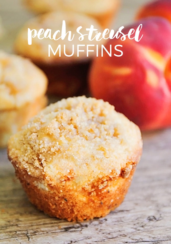 Peach Streusel Muffins Recipe - Somewhat Simple