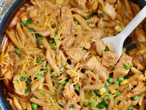 BBQ Chicken Pasta Recipe (One Pan) - Somewhat Simple