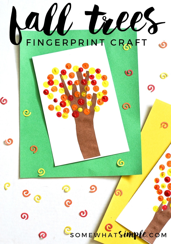 Fingerprint Fall Trees - Craft for Kids - Somewhat Simple