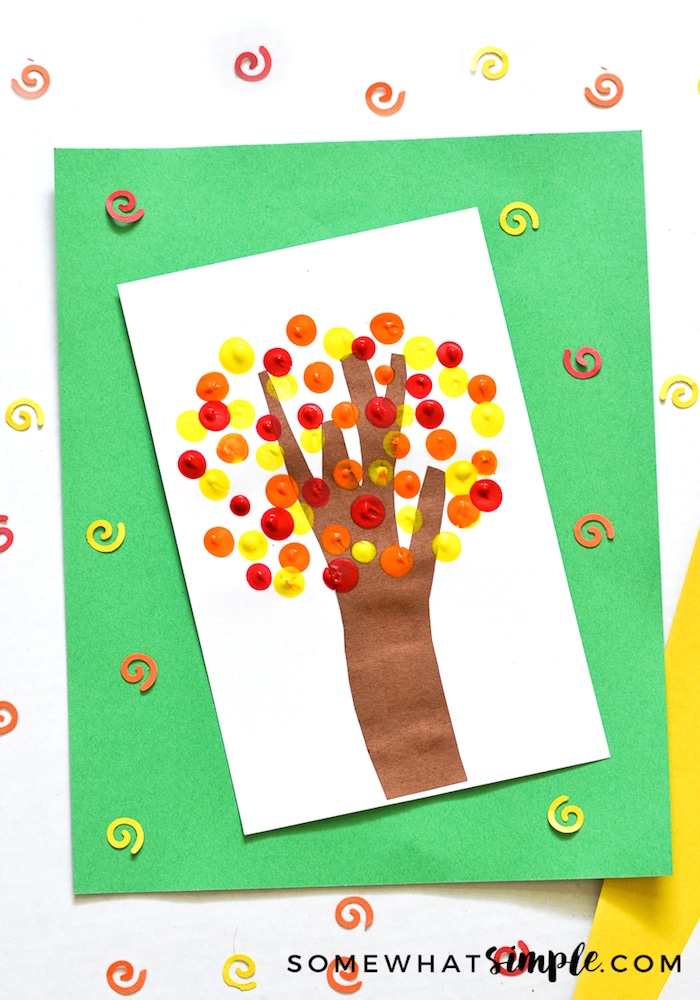 Fingerprint Fall Trees - Craft for Kids - Somewhat Simple