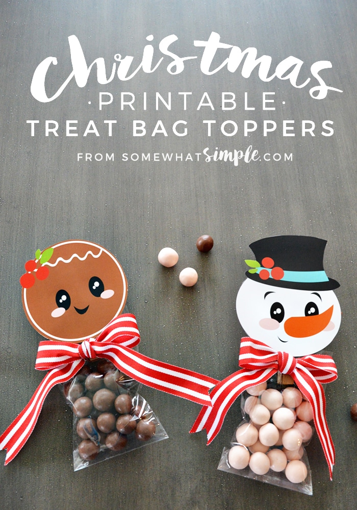 Christmas Treat Bag Toppers 4 Printables  Somewhat Simple