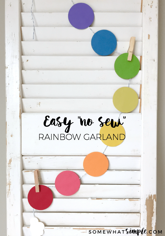 rainbow paper garland