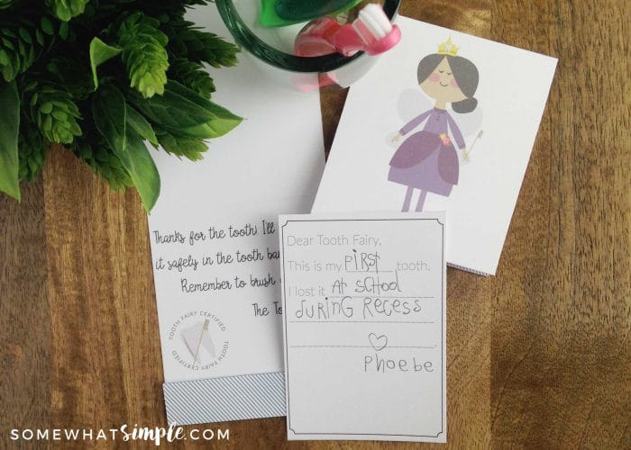 dear tooth fairy letter template