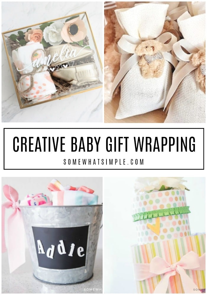 Gift wrapping ideas for baby shower 