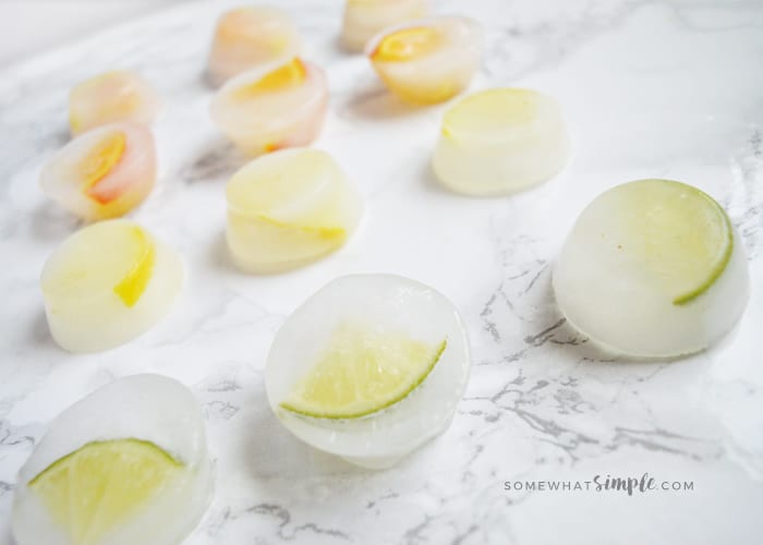 How To Make Simple Fruit Ice Cubes - Somewhat Simple.com
