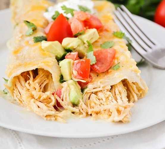 honey lime chicken enchiladas