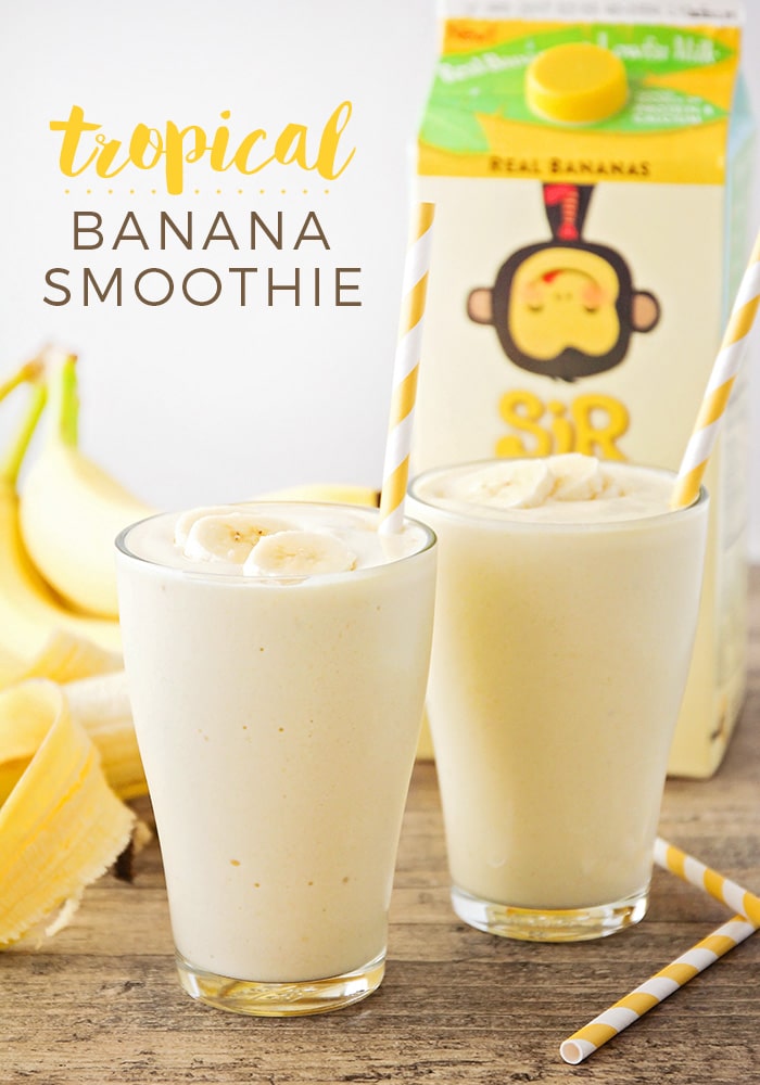 Tropical Banana Smoothie Fresh Fruit Somewhat Simple 2694