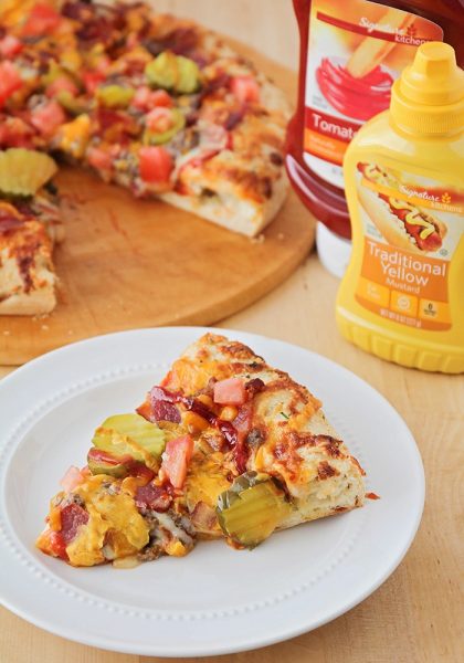 Bacon Cheeseburger Pizza Recipe | Somewhat Simple