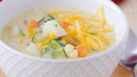 Zucchini Sweet Corn Chowder Recipe Simple And Delicious