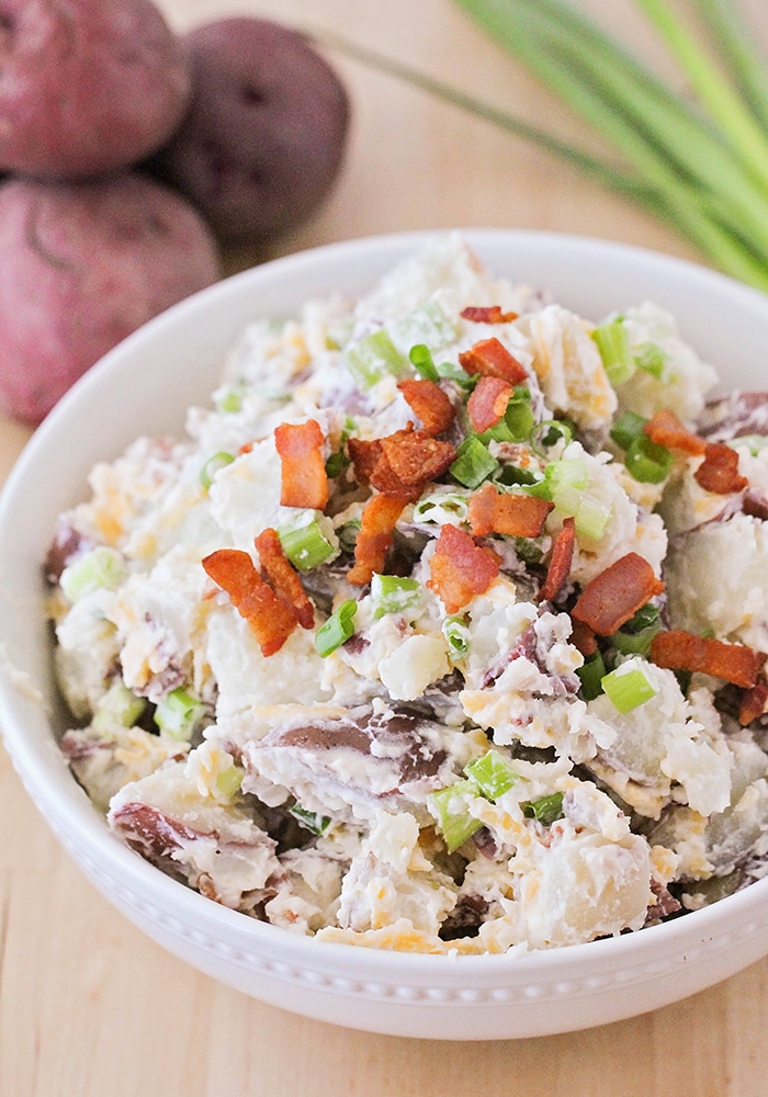 Loaded Baked Potato Salad Recipe | Somewhat Simple