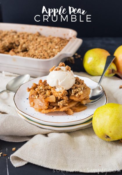 Pear Apple Crumble (Fresh & Delicious) - Somewhat Simple