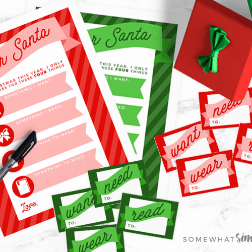 Christmas Shopping List (FREE Printable) - Somewhat Simple