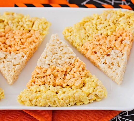 candy corn rice crispy treats