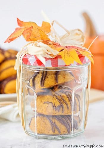 Chocolate Glazed Pumpkin Cookies | Somewhat Simple