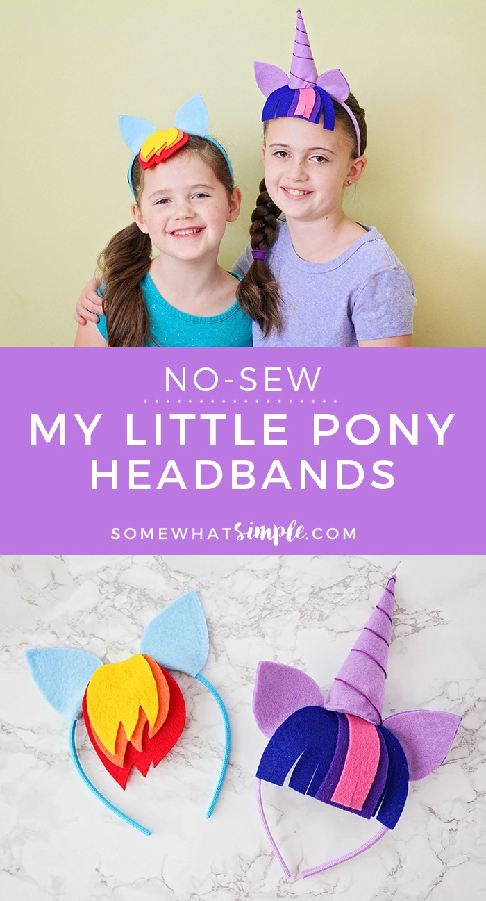 My Little Pony Headbands - No Sew! - Somewhat Simple