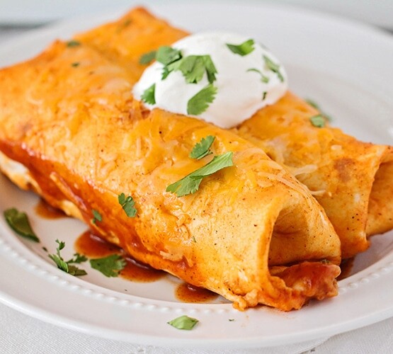 Red Chicken Easy Enchiladas