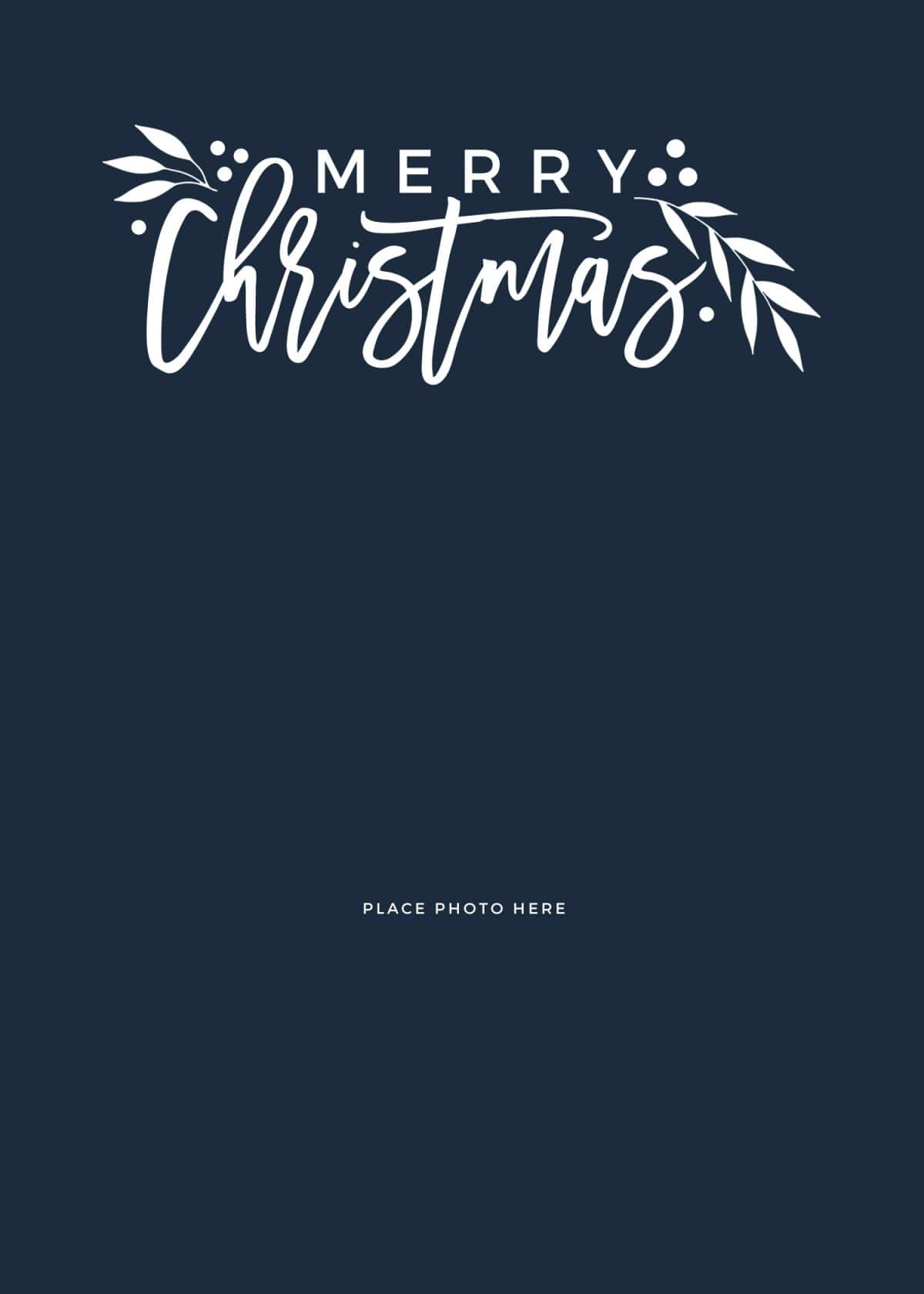 Christmas Photo Card Template Free