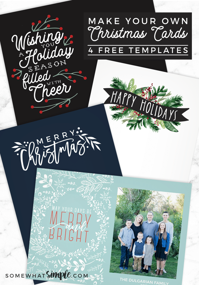 FREE Christmas Card Template Ideas Somewhat Simple